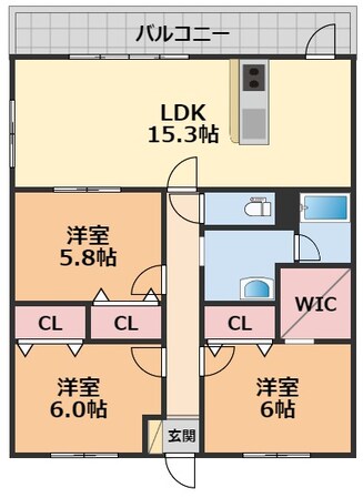 エリヴェール道後・の物件間取画像